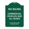 Signmission No Idling Commercial Vehicles and All Buses 13 CCR 2480 and 2485 Penalties Apply, GW-1824-23845 A-DES-GW-1824-23845 - alternate 1